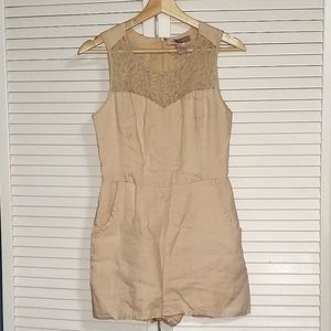 Forever 21 Cream Romper Sz Small